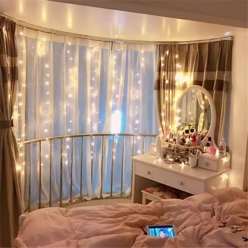 Tegooe USB Powered LED Curtain String Lights with Remote Control 3 Styles