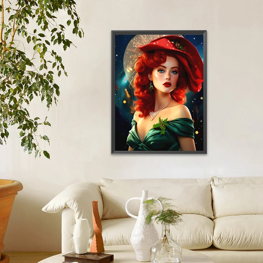 Diamond Painting - Full Round Drill - Lady(Canvas|30*40cm)