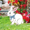 P&acirc;ques Oeufs et lapins en acrylique pieu de jardin