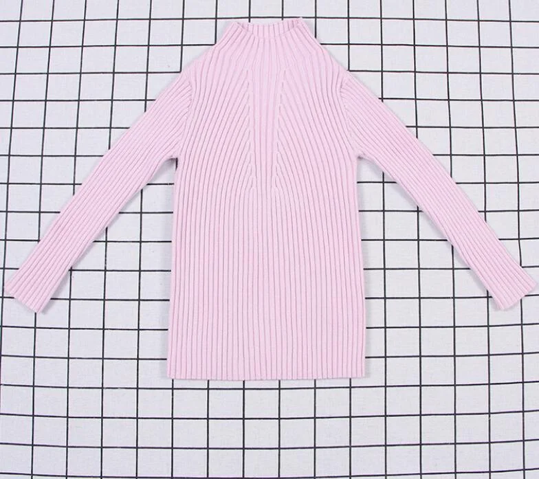 Baby Girls Ribbed Sweater 2019 Girls Sweaters Solid Candy Color Boys Sweaters Autumn New Knitted Kids Clothing Girls Pullover