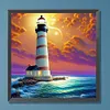 Cross Sea Lighthouse-Full Round Diamond Painting 30*30CM