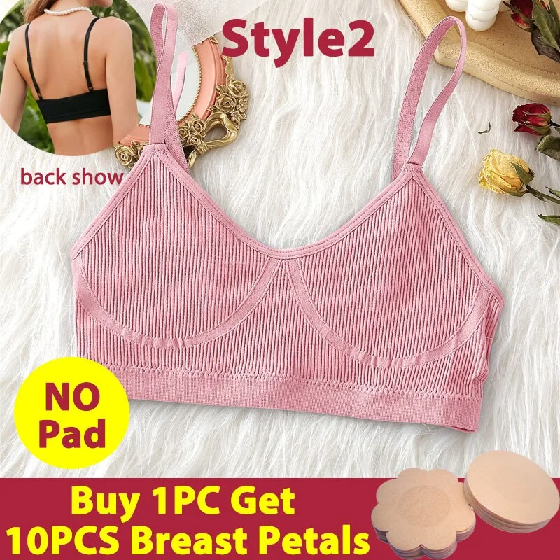Women Tank Top Push Up Bra Tube Tops Seamless Brassiere Crop Top Sexy Lingerie for Female Underwear Intimates Backless Bralette
