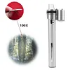 Mini Pen Magnifying Glass 100X LED Light Jewelry Loupe Microscope with Case