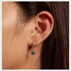 925 Silver Gradient Color Droplet Zircon Earrings