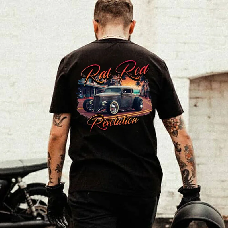 RAT ROD REVOLUTION Classic Car Print Men's T-shirt