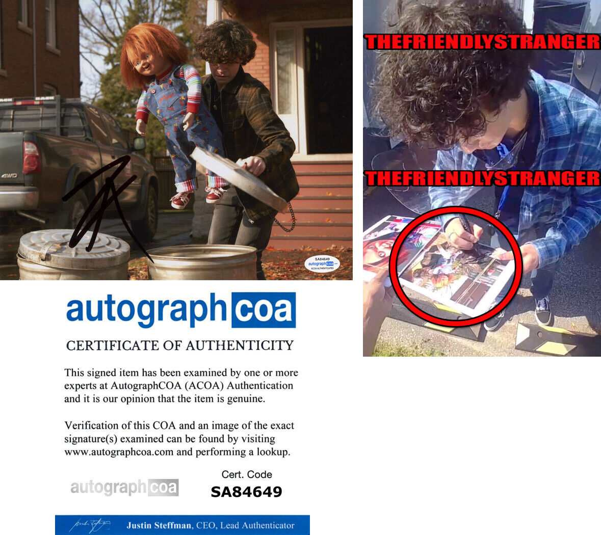 ZACKARY ARTHUR signed CHUCKY