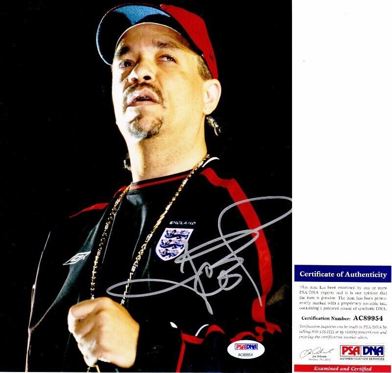 Ice-T Ice T Signed Rapper - Actor 8x10 inch Photo Poster painting - Law & Order SVU PSA/DNA COA