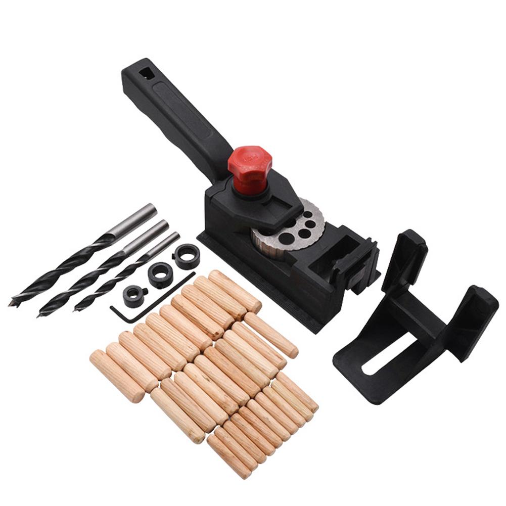 

38pcs DIY Woodworking Locator Pocket Hole Cutter Drill Guide Wood Tenon Set, 501 Original