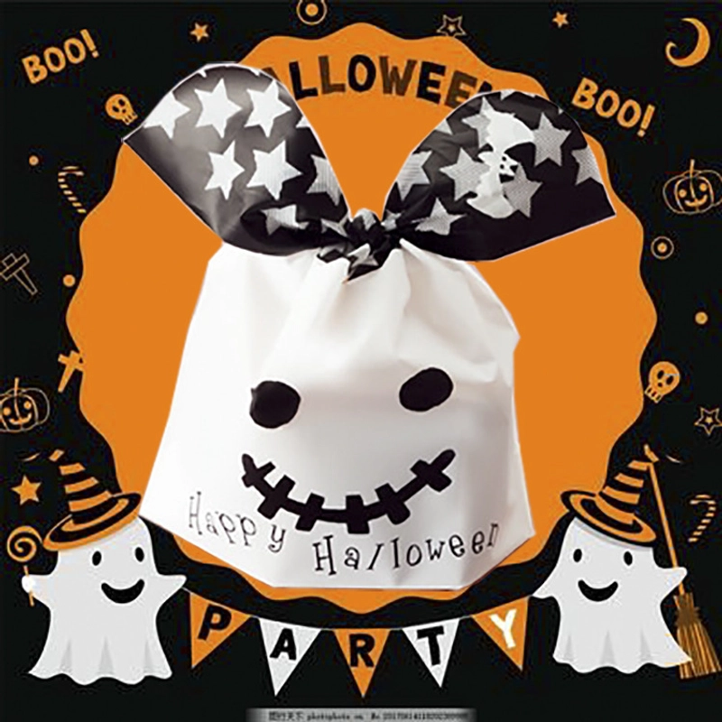 With Copyright Halloween Pumpkin Ghost Tied Pocket Candy Bag Candy Bag Halloween Gift Bag 503