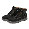 Real Leather Vintage Combat Boots / Men's Motorcycle Military Shoes