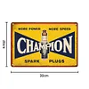 Bougies d&rsquo;allumage Champion - Panneaux en &eacute;tain m&eacute;tallique(20*30cm/30*40cm) - Garage