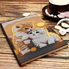 Katze Kristall Notizblock Skizzenbuch - 5d DIY Handwerk Notizbuch