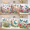 6Pcs carte de voeux fleur-bricolage