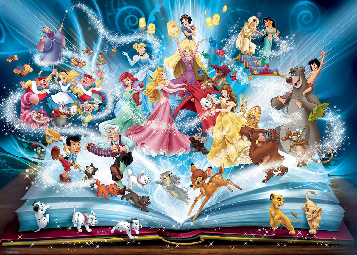 Disney Cartoon Character Magic Book 90*125cm(canvas) full round drill diamond painting