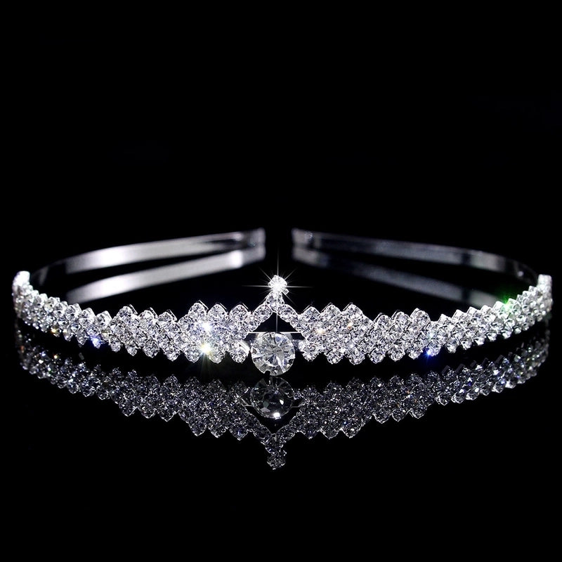 Women’s Elegant Glam Bridal Crown Metal Plating Inlay Artificial Pearls Rhinestones Crown