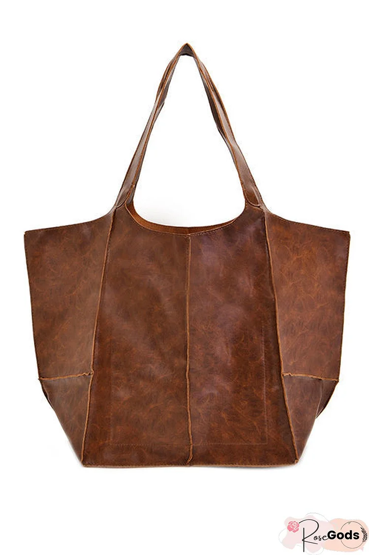 Oversized Leather Tote Bag