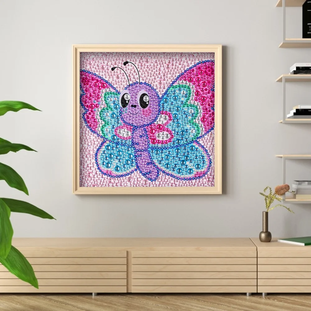 Diamond Painting - Full Crystal Rhinestone - Butterfly(18*18cm)【Without Frame】
