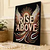 DIY Pearl Painting Rise Above for Home Wall Decor with Frame(30x40cm)