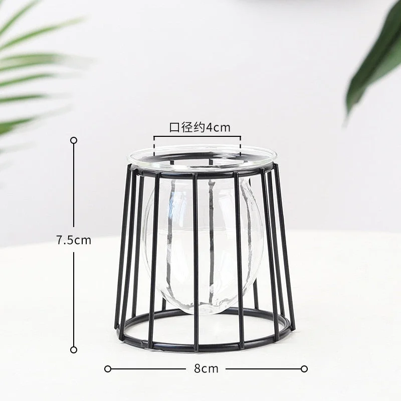 Nordic Simple Flower Stand Iron Frame Vase Simple Family Flower Rack Bottle Ornament Christmas Decoration Pot Holder jarrones