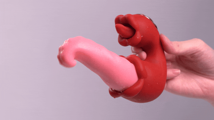 Twin Rose Thrusting G Spot Vibrator - Tongue Teasing & Vibrating Twin Rose Thrusting G Spot Vibrator - Tongue Teasing & Vibrating