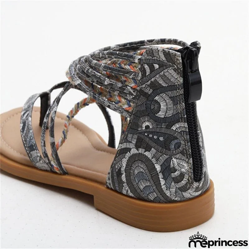 Summer Retro Sandy Beach Vacation Flat Cozy Women's Sandals