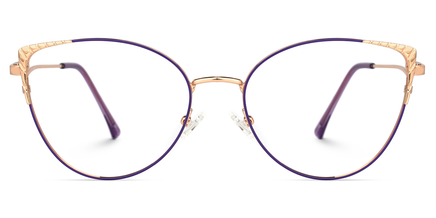 Ena Lila-Gold Cateye Brille Lila-Gold