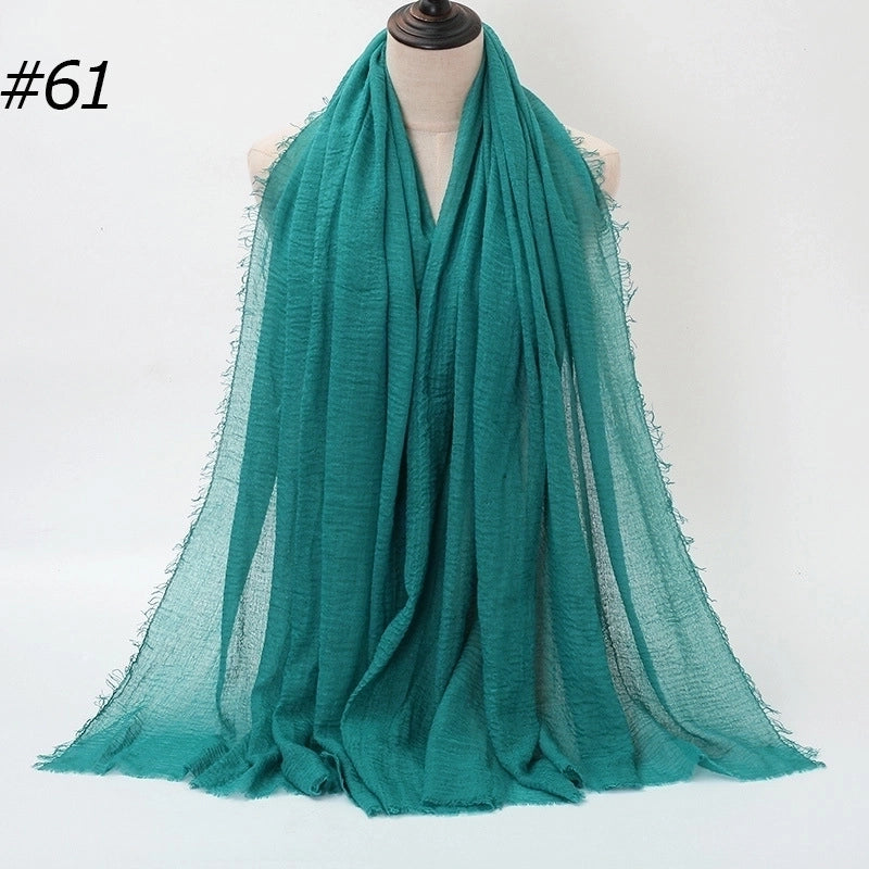 20 Pieces Fashion Solid Color Cotton Pashmina Scarves