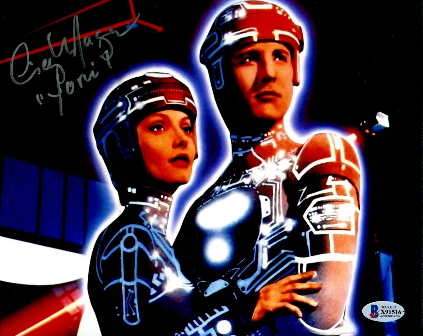 BAS Cindy Morgan Yori Autographed Signed INSCR 8x10 Photo Poster painting Classic TRON TRB 839