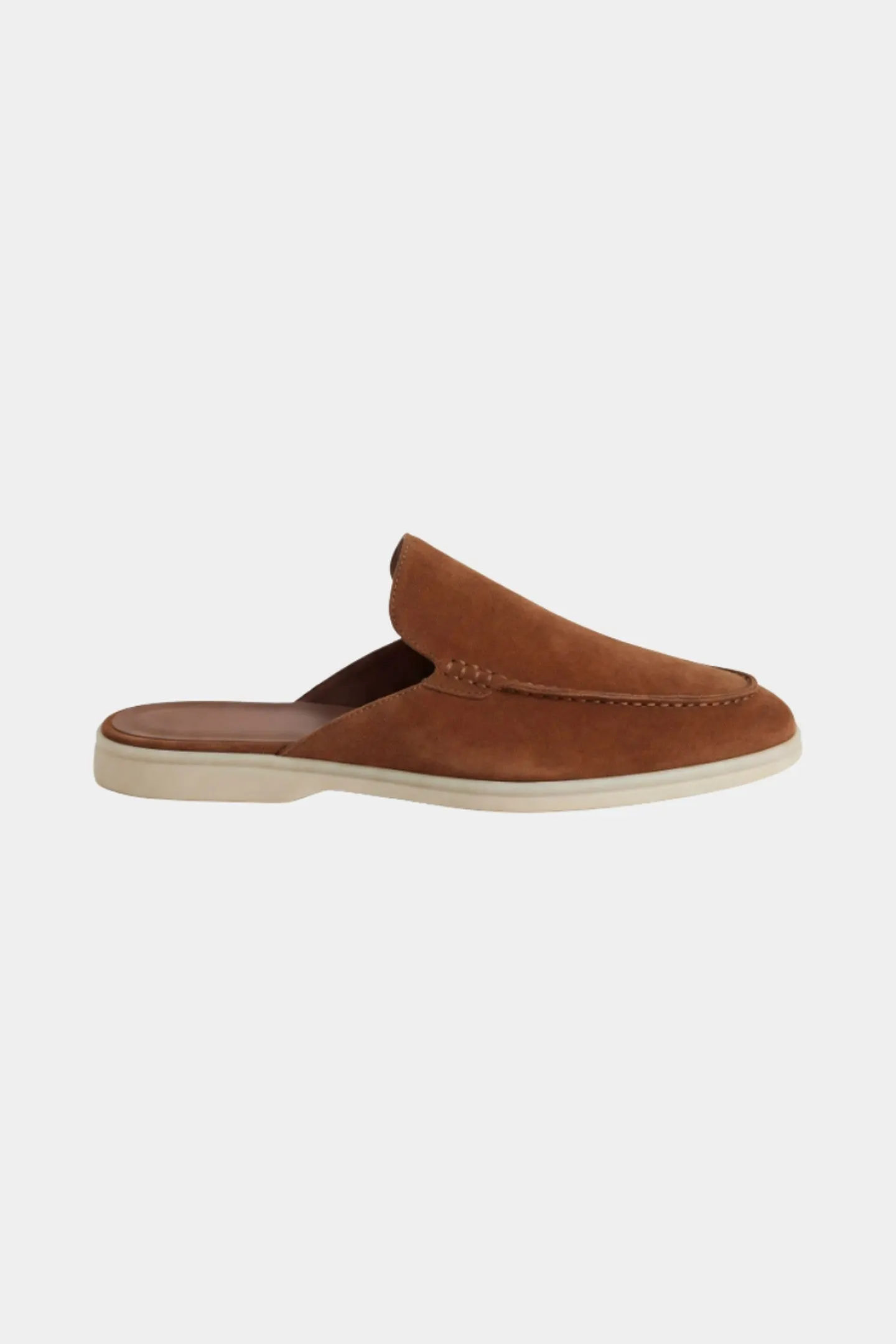Men's Leather Slip-On Mules &ndash; Yacht Loafers &ndash; Maroon