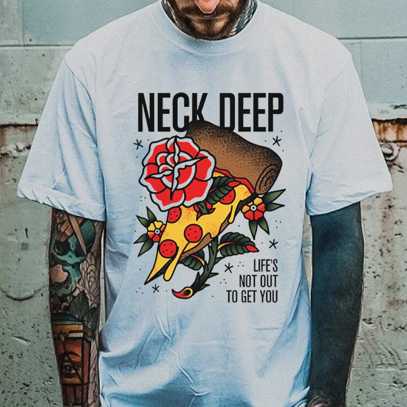 Men's Neck Deep Life's Not Out To Get You Printed T-shirt -  