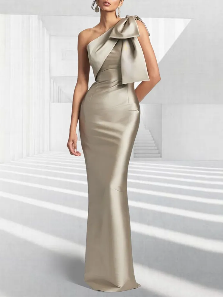 SOMTHRON Women's Turtleneck Long Sleeve Bodycon Maxi Dress - Stretchy Slim Fit Pencil Dress For Party & Club - View #10