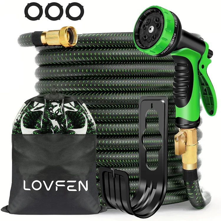 Expandable garden hose 150FT, kink free hose, car wash hose, Super brass connector, leak proof light expansion hose, lawn, garden watering, outdoor, car wash, pet cleaning.