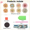 (US Only)8Pcs 2D/Flat DIY Summer Flowers Diamond Painting Magnets Kit for Art Crafts Gift