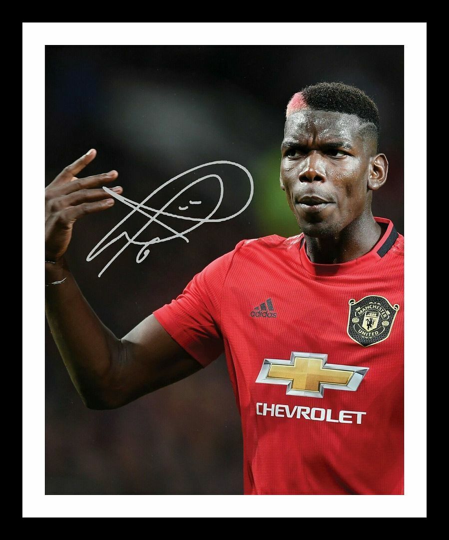 Paul Pogba - Manchester United Autograph Signed & Framed Photo Poster painting 1