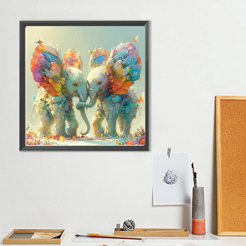 Diamond Painting - Full Round Drill - Elephant(Canvas|40*40cm)