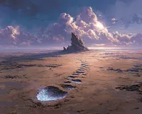 Giant&rsquo;s Footprint in the Sand - Diamond Painting