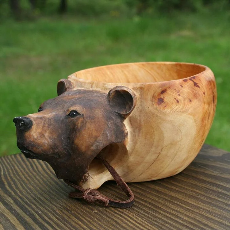 Animal Handmade Wooden Cup - tree - Codlins