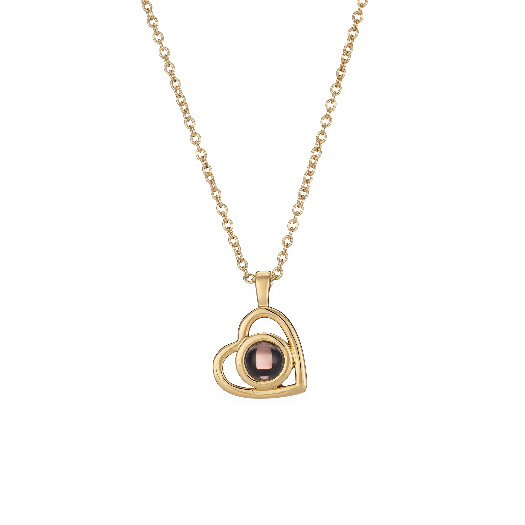 Loveyoufancy Personalized Heart Photo Necklace