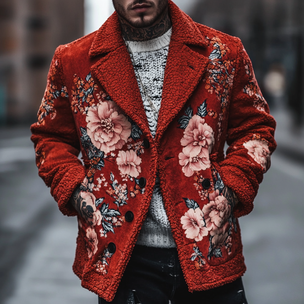 Street Fashion Casual Men's Jacket Printed Jacket Coat-inspireuse