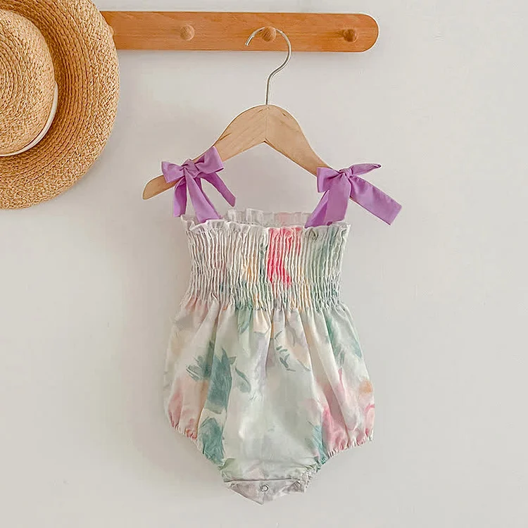 Baby Flowers Camisole Bodysuit with Sister Dress