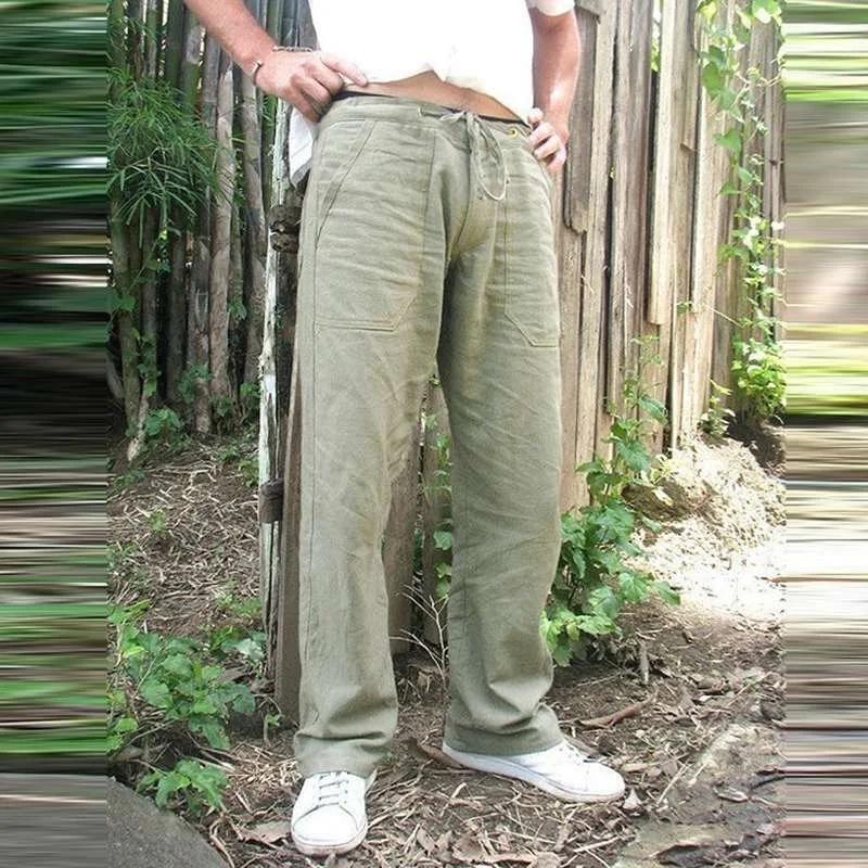 Men Comfy Breathable Linen Trousers