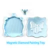 DIY Diamond Painting Tray Set with Bow Pattern, Magnetic Lid, Diamond Painting Accessories