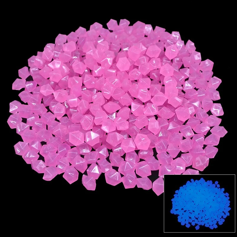 300Pcs 14mm Luminous Stones Glow in The Dark Pebbles Home Garden Decoration Outdoor Yard Lawn Path Decor Aquarium Glow Rocks