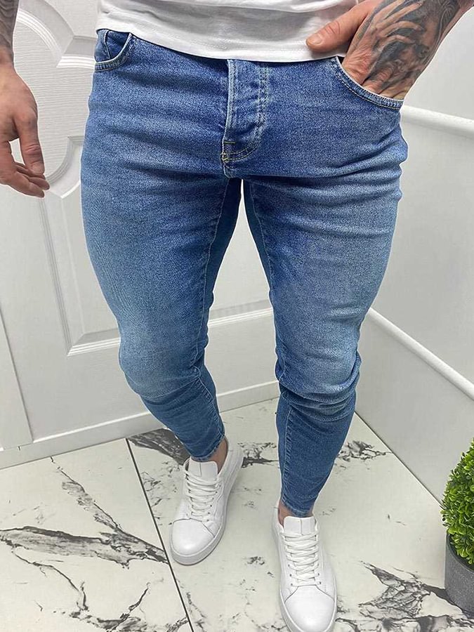 Men's Blue Casual Jeans