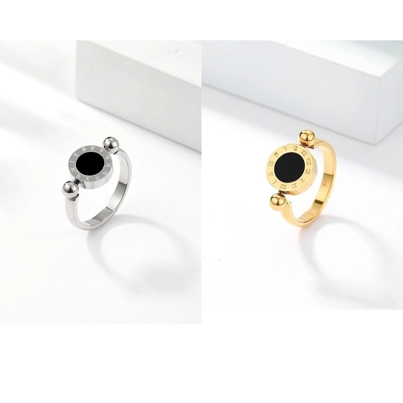 Elegant Roman Style Shell Stainless Steel Patchwork Plating Shell 18k Gold Plated Rings2