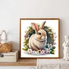 >SALE<5D DIY Full Round Drill Diamond Painting Rabbit Kit Home Decor Art Craft 30x30cm