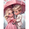 [Multi-Style]Couple-Peinture Diamant Ronde Compl&egrave;te-30*40CM