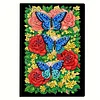 Flower Butterfly 5D DIY Diamond Art Painting Notebook Kit 50 Pages A5 Rhinestone Art Painting Notebook Kit for Adults Beginners Holiday Birthday Gift