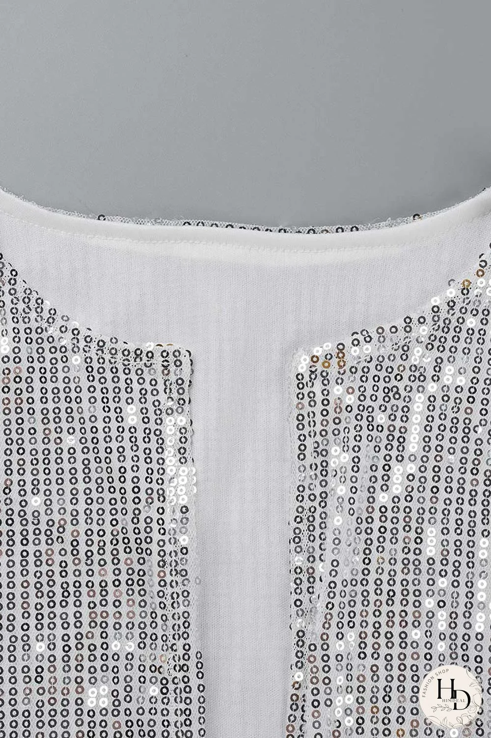 Red Fashion Solid Sequins Patchwork O Neck Outerwear