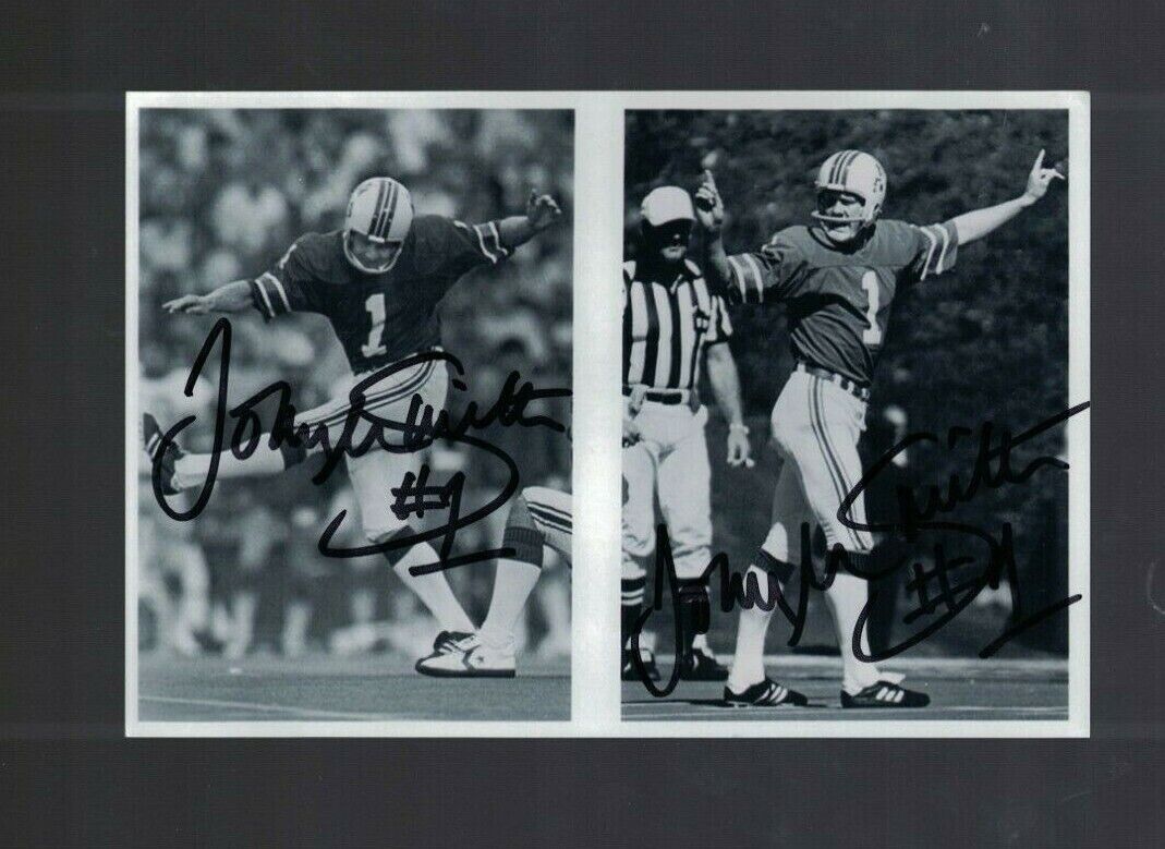 John Smith New England Patriots Double Signed 4x6 Team Photo Poster painting W/Our COA